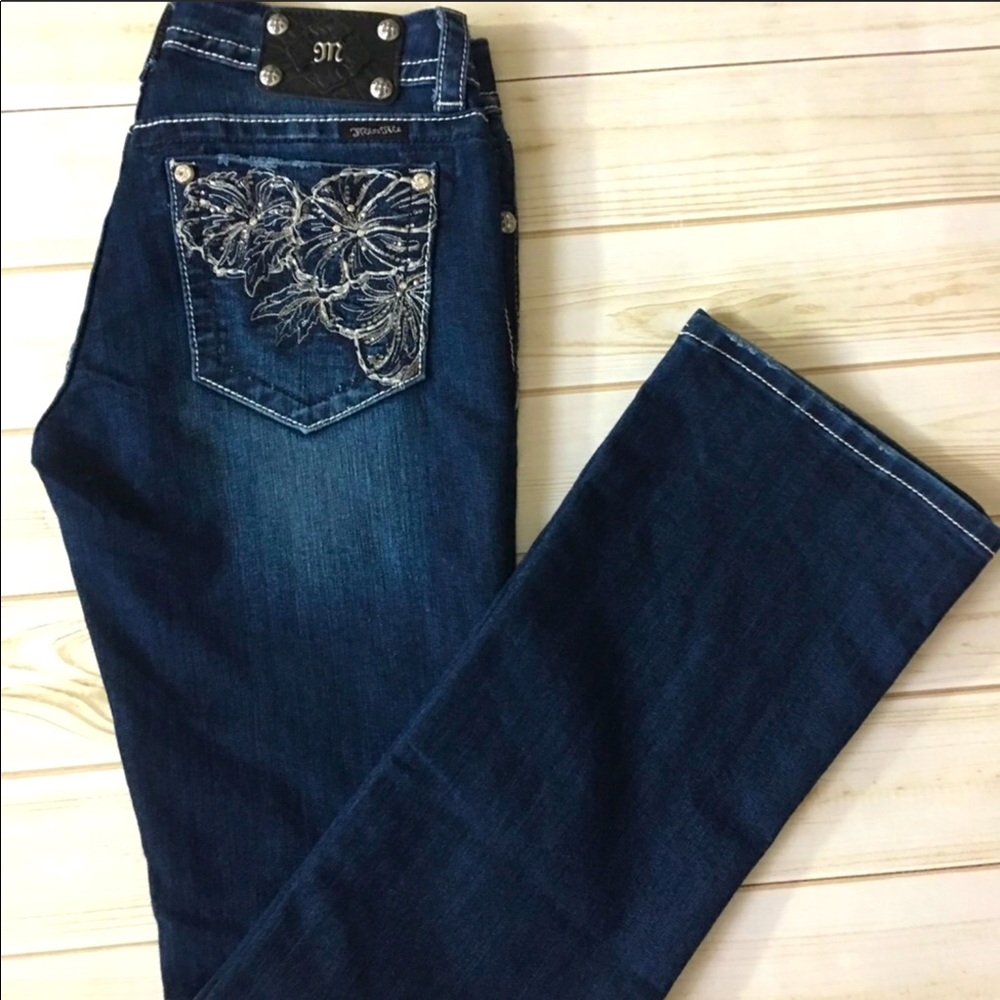 Miss Me Distressed Bootcut Jeans Size 30